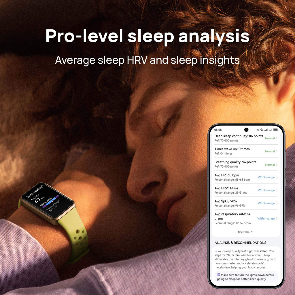HUAWEI Band 10 Smartwatch with AI-Powered Fitness Monitoring, Pro-Level Sleep Analysis, Emotional Wellbeing Assistant,Streamlined Metallic Design,Fast Charging,iOS Android