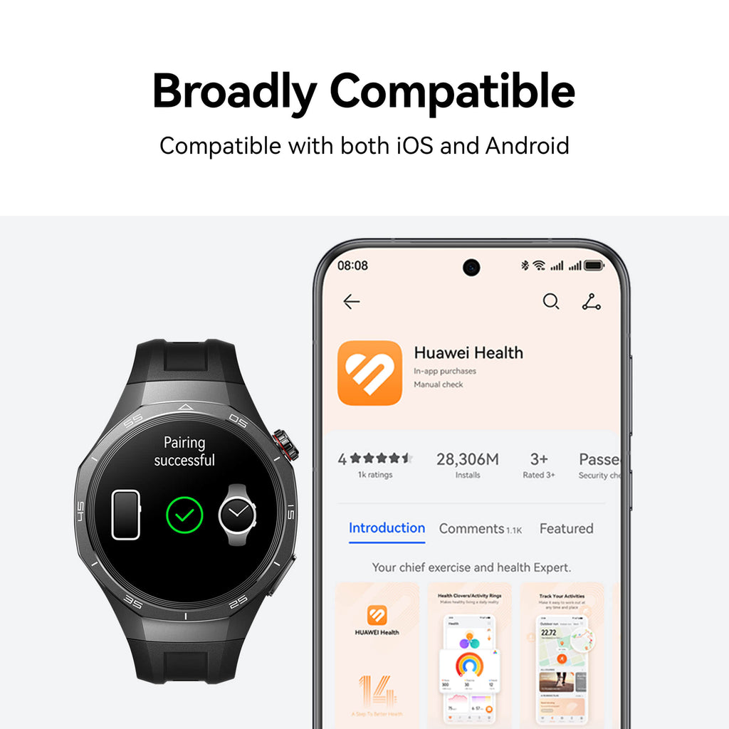 Huawei Watch GT5 Pro 46 mm Smartwatch, Sharp-Edged Design, upto14 Days Battery Life, Pro-Level Sports Watch, iOS & Android Compatible, Titanium