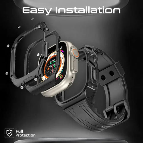 CaseBand Promate with Secure Stainless-Steel Buckle, Lightweight Design, Scratch-Resistant TPU, Ergonomic Adjustable Fit, Shock-Resistant Materials, for Apple Watch Ultra 1&2
