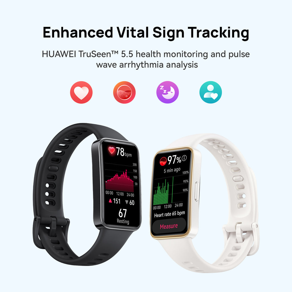 Huawei Band 9, Comfortable All-Day Wearing, Sleep Tracking, Fast Charging, Durable Battery, Intelligent Brightness Adjustments, 100 Different Workout Modes, Compatible with iOS&Android