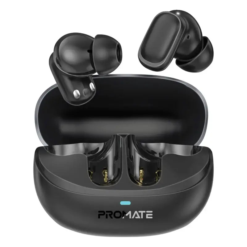 Lush-Pro Promate Bluetooth True Wireless Stereo Earbuds with Superior Sound Quality, IntelliTouch Controls, Long Battery Life, HD Microphone for Clear Calls, and IPX4 Water Resistance