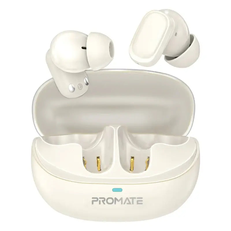 Lush-Pro Promate Bluetooth True Wireless Stereo Earbuds with Superior Sound Quality, IntelliTouch Controls, Long Battery Life, HD Microphone for Clear Calls, and IPX4 Water Resistance