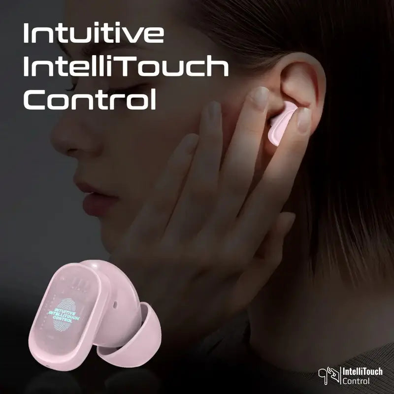 Lush-Pro Promate Bluetooth True Wireless Stereo Earbuds with Superior Sound Quality, IntelliTouch Controls, Long Battery Life, HD Microphone for Clear Calls, and IPX4 Water Resistance