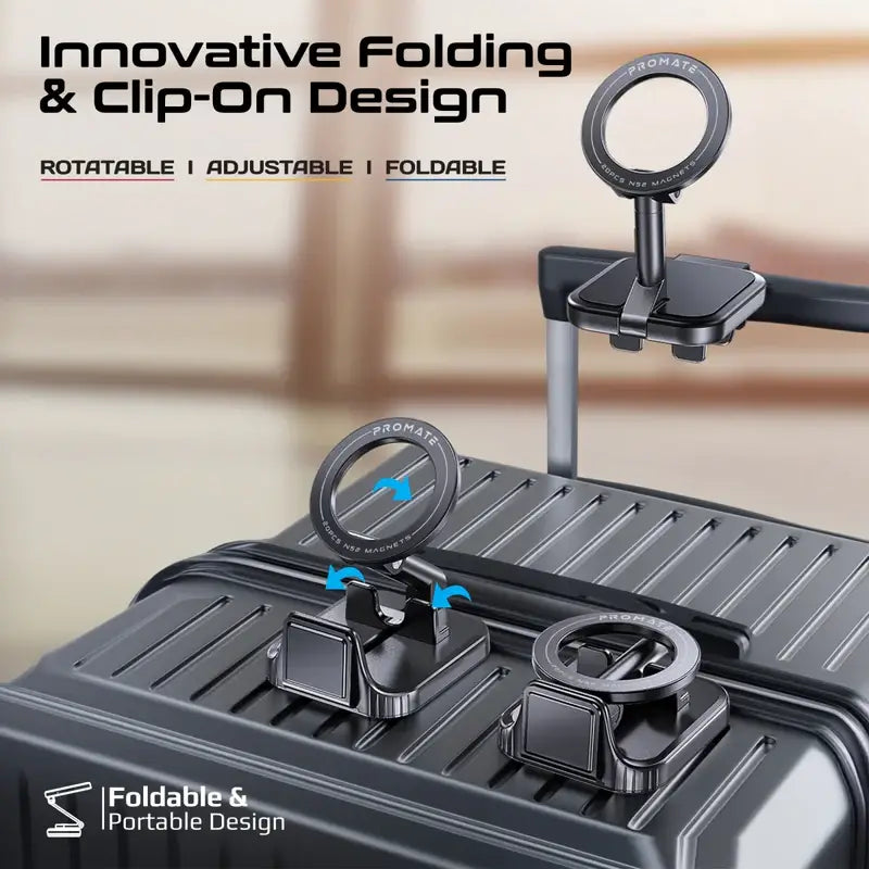 MagHook Promate Phone Holder for Car with 360 Degree Rotating, MagSafe Compatible, Clip-on Designed for Smartphones