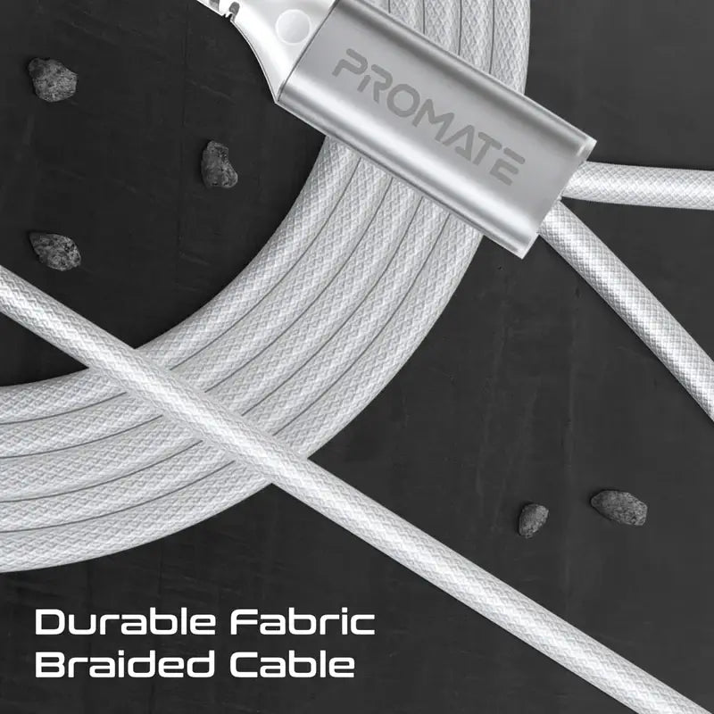 PowerLink-3C Promate USB-C™ to Dual USB-C™ Cable with 140W Power Delivery, PD2.0, PD3.0, and PD3.1 Support, Over Current Protection, Braided Design for Laptops, Tablets, Smartphones