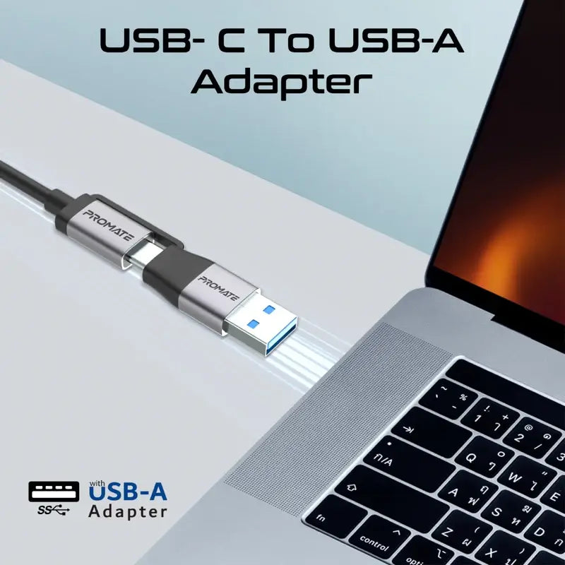 Promate PrimeHub-MST USB-C Hub, 9-in-1 4K Multi-Display Aluminum Hub with Dual HDMI, 1080p VGA Port, 1000Mbps LAN, 20W USB-C Power Delivery, USB 3.0 and USB 2.0 Ports for MacBook Pro