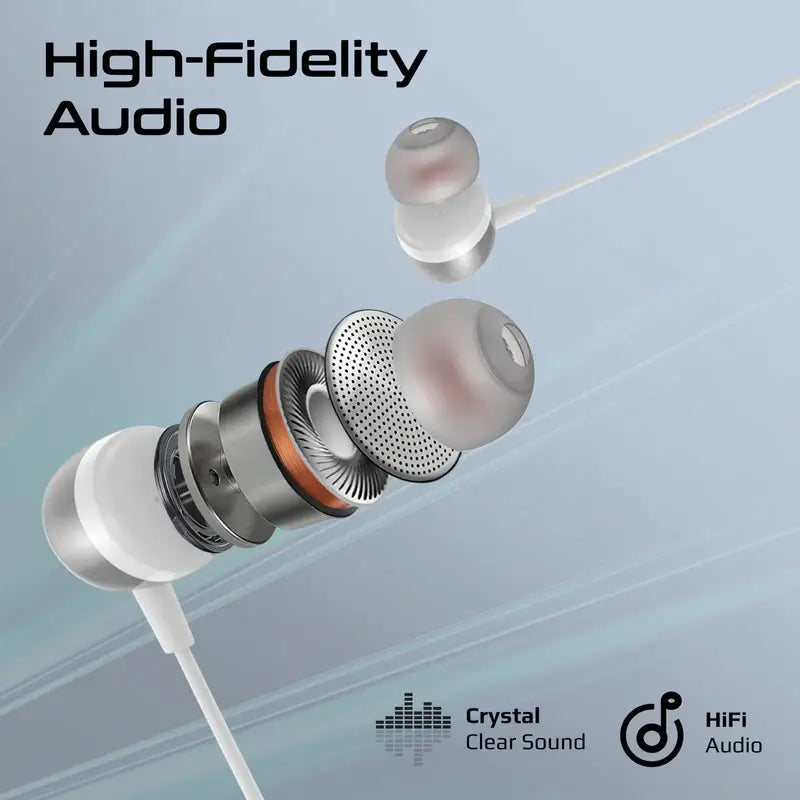 Silken-ENC Promate High-Fidelity USB-C Earphones with ENC Mic, Inline Controls, Durable Metal Housing for Crystal-Clear Calls, 1.2m TPE Cable and Universal Compatibility