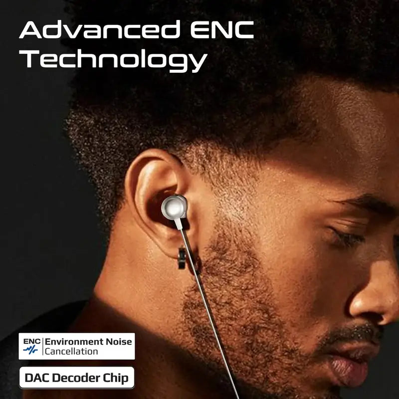 Silken-ENC Promate High-Fidelity USB-C Earphones with ENC Mic, Inline Controls, Durable Metal Housing for Crystal-Clear Calls, 1.2m TPE Cable and Universal Compatibility