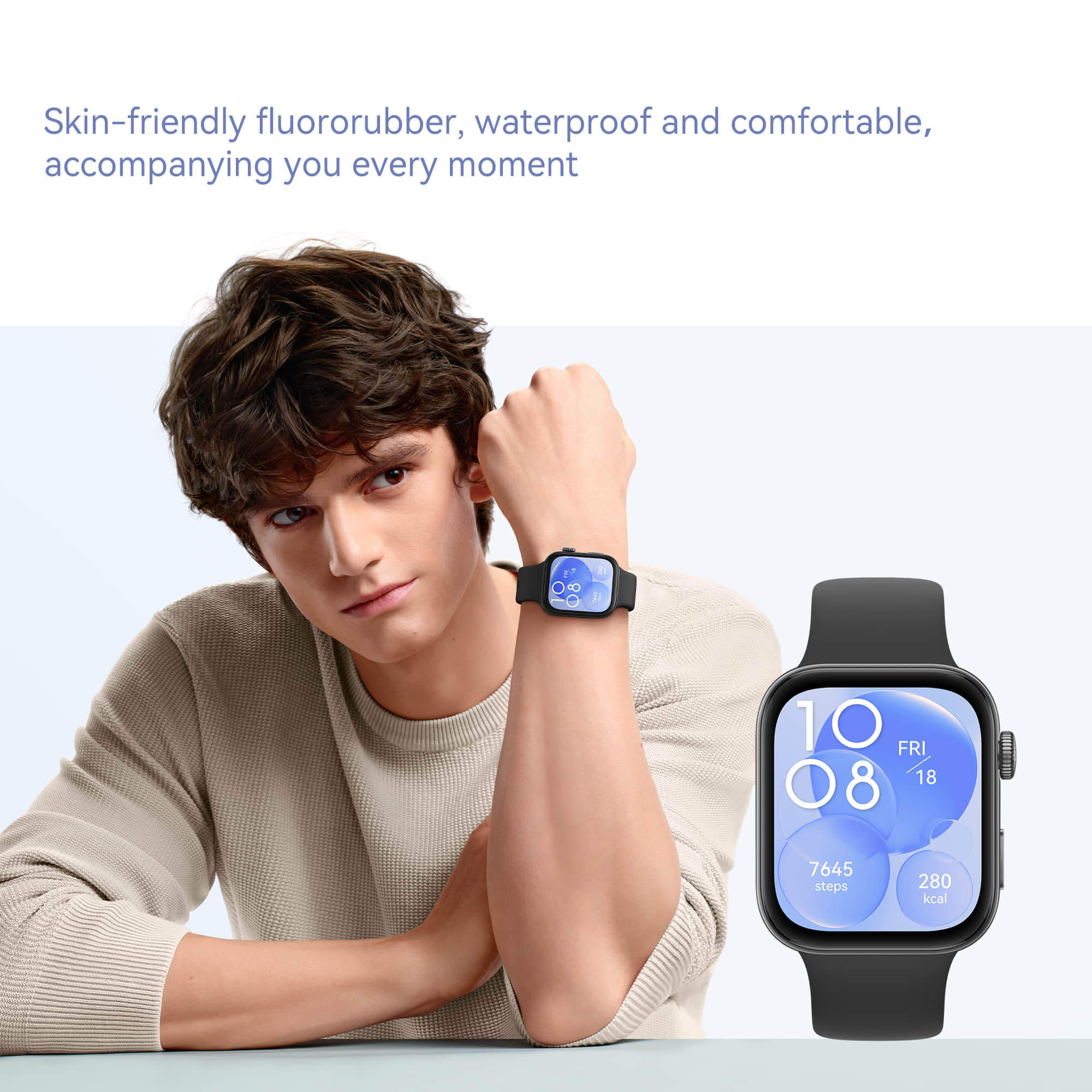 Huawei Watch FIT 3, 1.82" AMOLED Display, Ultra-Slim Design, All-Round Fitness Management, Comprehensive Health Management, Durable Battery Life, Compatible with iOS & Android
