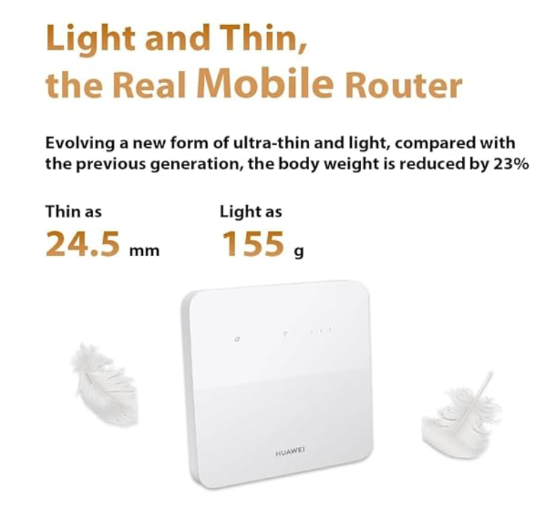 The HUAWEI LTE CPE B320-323 is a Long Term Evolution (LTE) Wireless Gateway for Multiple Users in Household or Small Office environments. It enables Users to Access The Internet.