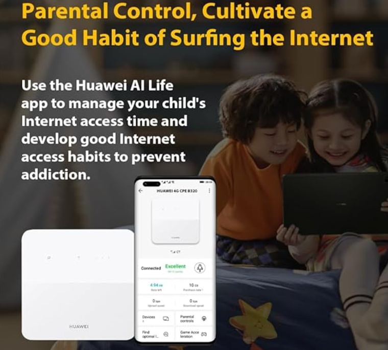 The HUAWEI LTE CPE B320-323 is a Long Term Evolution (LTE) Wireless Gateway for Multiple Users in Household or Small Office environments. It enables Users to Access The Internet.