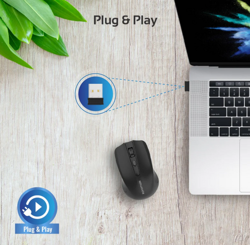 Clix-8,  2.4GHz Wireless Ergonomic Optical Mouse