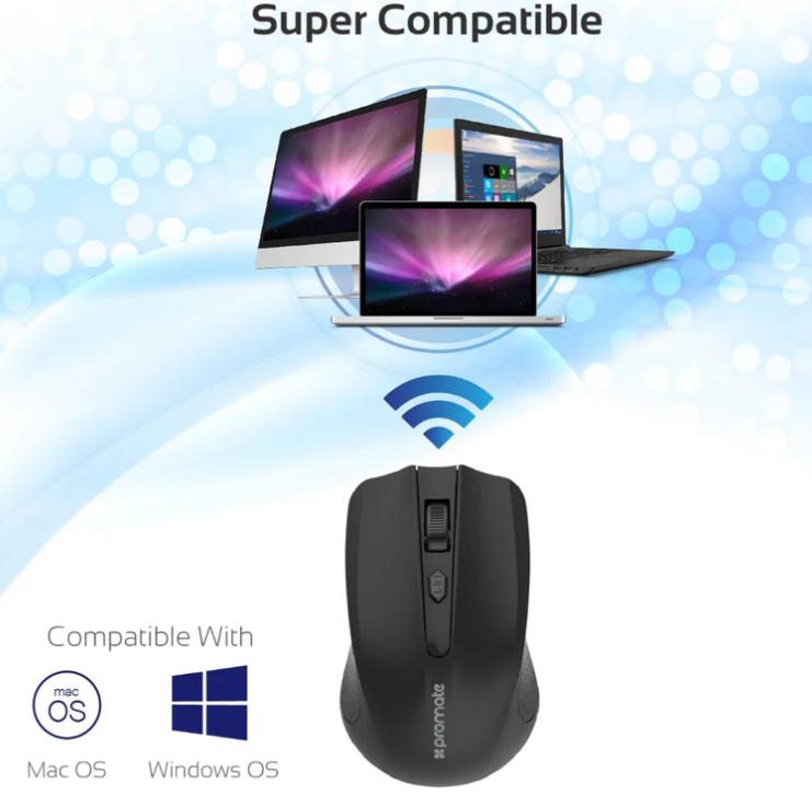 Clix-8,  2.4GHz Wireless Ergonomic Optical Mouse