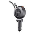 Drivegear-R2, Multi-Port Car Charger with Retractable PD30W USB-C and PD20W Lightning Cables, 20W USB-C, 18W Quick Charge Ports, Heat Resistance, Surge Protection, 180° Rotatable Body Design