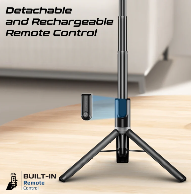 Magstick-Pro,  MagSafe Selfie Stick Stand, Extendable Bluetooth with Integrated Tripod Stand, Built-in Bluetooth Remote Controller and 10m Operating Range for Pictures, Videos, Smartphones