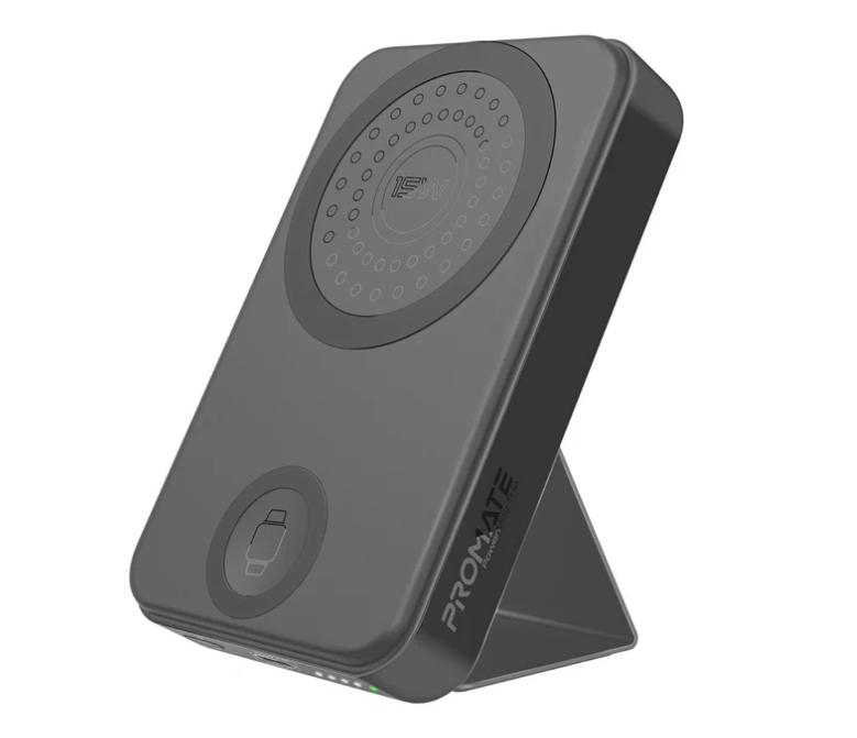 PowerMag-Trio 3 in 1 Magsafe Power Bank, 10000mah 15W Foldable Wireless Powerbank - iPhone 15/15+/15 Pro/15 Pro Max, 14/14+/14 Pro/Max, 2.5W Apple Watch, 20W USB-C, Apple Magsafe Charger