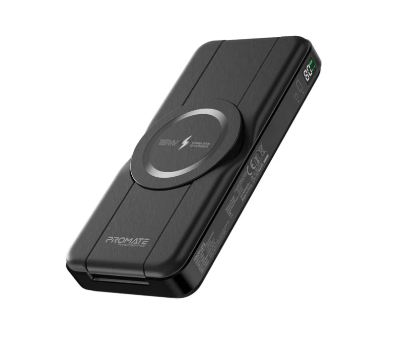 Powerpack-Fold 5 in 1 Magsafe Power Bank, 10000mah 15W Foldable Wireless Powerbank - iPhone 15/15+/15 Pro/15 Pro Max, 14/14+/14 Pro/Max, Apple Watch, Air Pods, 18W USB QC 3.0 Port, 20W USB-C