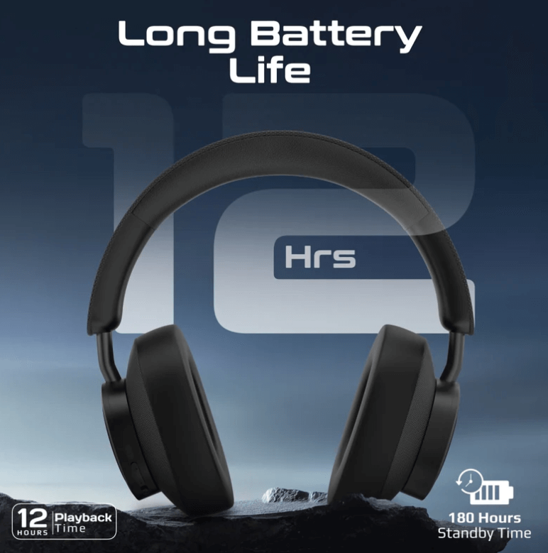 Takt On-Ear Wireless, 12-Hour Playtime, Superior Voice Clarity, Wired and Wireless Modes, Cushioned Earpads, Adjustable Headband, Fabric and Leather Design