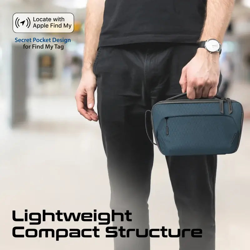 Urban Pouch Promate Versatile Handbag, Rip-Resistant Nylon Fabric, Multiple Compartments & Pockets, Includes Leather Magnetic Case and Serpentine Pocket with YKK Anti Theft Zipp