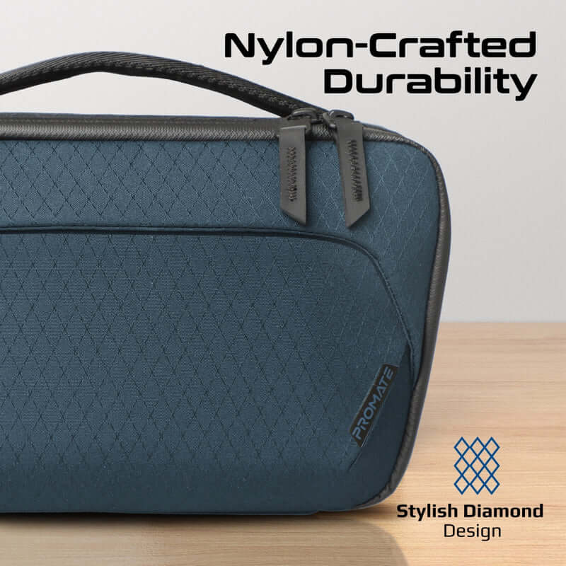 Urban Pouch Promate Versatile Handbag, Rip-Resistant Nylon Fabric, Multiple Compartments & Pockets, Includes Leather Magnetic Case and Serpentine Pocket with YKK Anti Theft Zipp