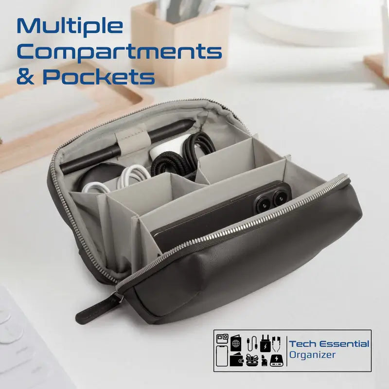 Velvena Promate Compact Tech Essential Organizer Pouch Bag with Multiple Compartments