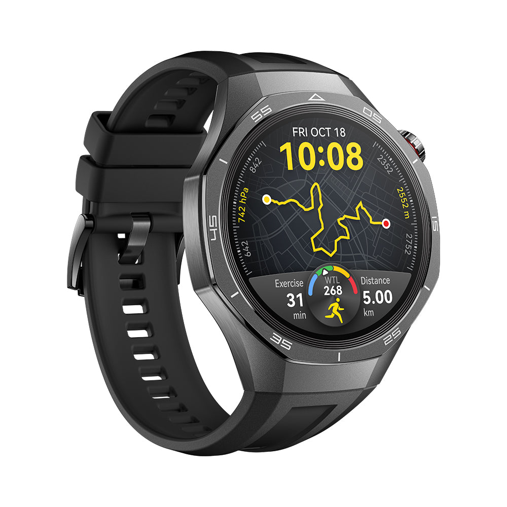 Huawei Watch GT5 Pro 46 mm Smartwatch, Sharp-Edged Design, upto14 Days Battery Life, Pro-Level Sports Watch, iOS & Android Compatible, Black
