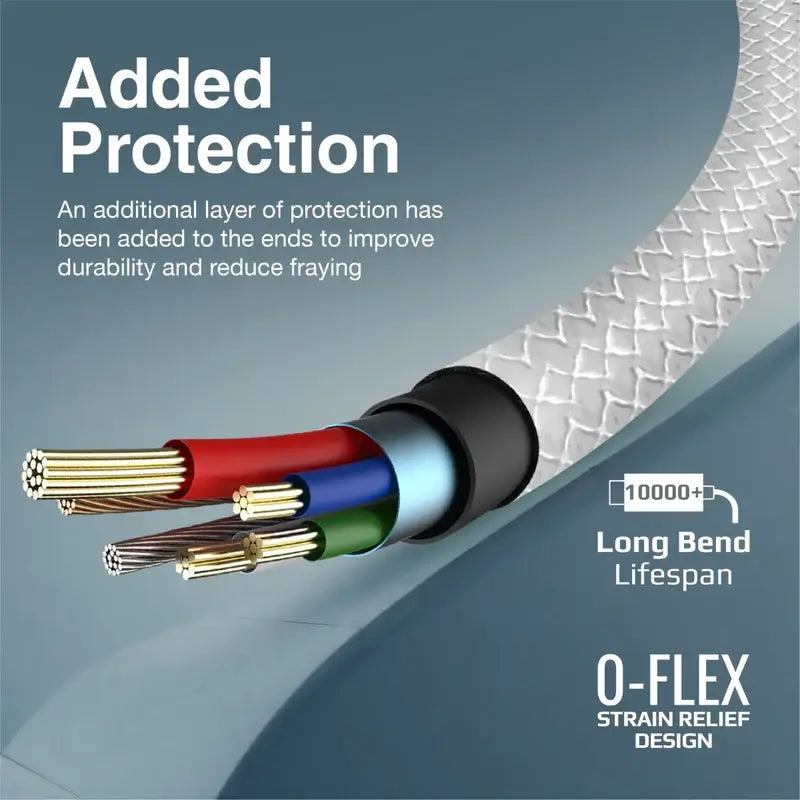 XCord-Ai Promate Lightning Charger with 480 Mbps Data Transfer, 10000 Bend Test and 100 cm Anti-Tangle Silicone Cord for iPhone 14, iPad