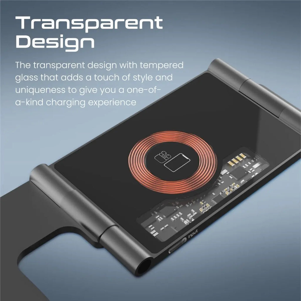 Aurafold, 3 in 1 Wireless Charger, 23W Foldable Magnetic Magsafe Charger for iPhone 15/15 Plus/15 Pro/15 Pro Max, iPhone 14/14 Plus/14 Pro/Max, 13/12/11, Apple Watch, Air Pods, Multicolor