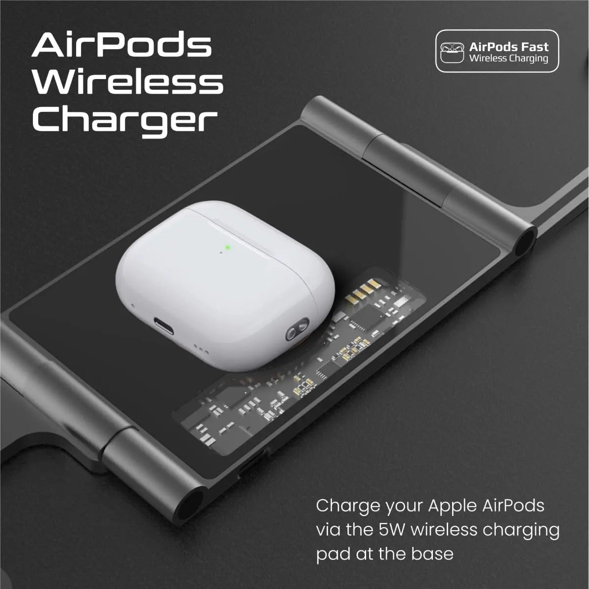 Aurafold, 3 in 1 Wireless Charger, 23W Foldable Magnetic Magsafe Charger for iPhone 15/15 Plus/15 Pro/15 Pro Max, iPhone 14/14 Plus/14 Pro/Max, 13/12/11, Apple Watch, Air Pods, Multicolor