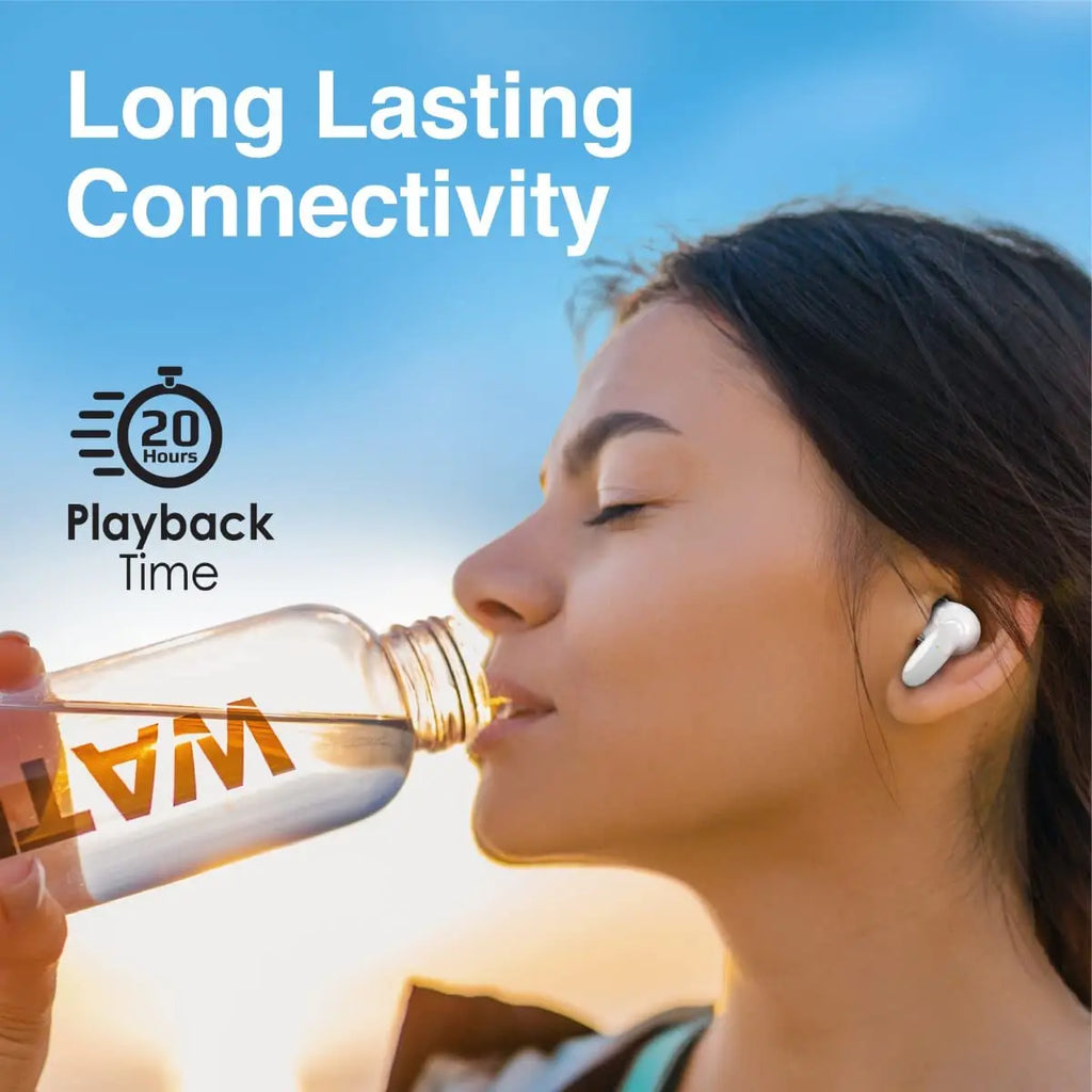 Lush, True Wireless Earbuds, in-Ear Bluetooth v5.1 HD Earphones with Mic, IPX5 Water Resistance, 20H Playback Time, Intelligent Touch Controls and Smart Auto Pairing for iPhone 14, Galaxy S22